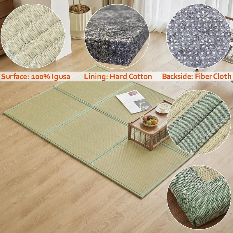 Tapis de sol en rotin naturel  - Tatami Mat Rush avis et prix
